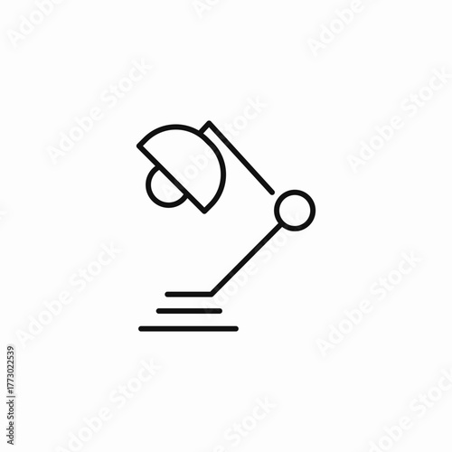 adjustable desk lamp icon sign vector