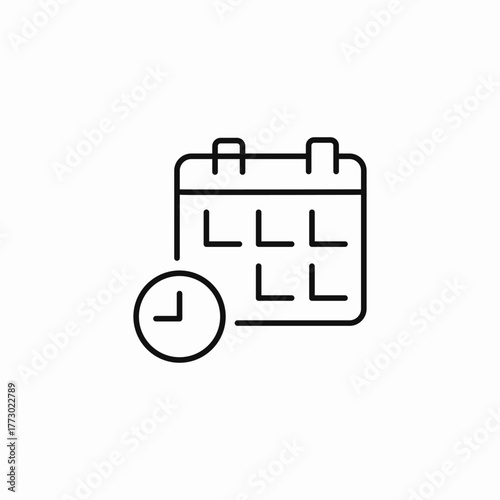 calendar schedule time management icon sign vector