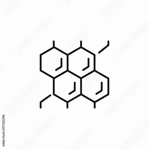 chemical molecular structure icon sign vector