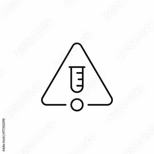 chemical hazard warning icon sign vector