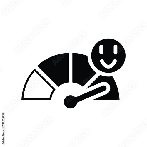customer satisfaction meter solid icon vector design good for web or mobile app