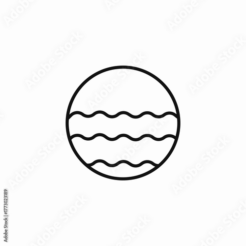 contained wavy water icon sign vector