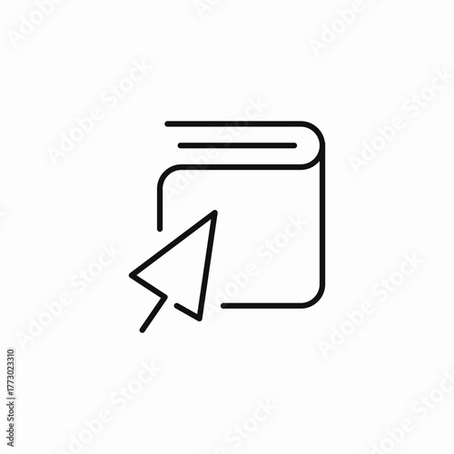 digital textbook reading icon sign vector