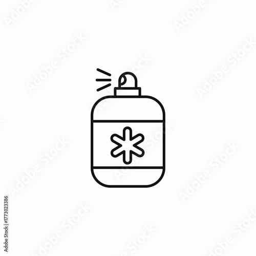 disinfectant aerosol spray icon sign vector