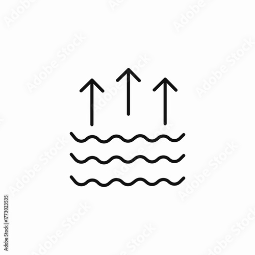 evaporation water arrows icon sign vector