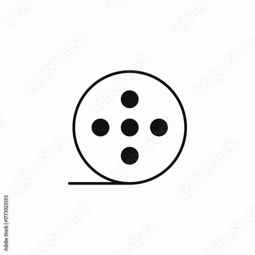 film reel movie icon sign vector