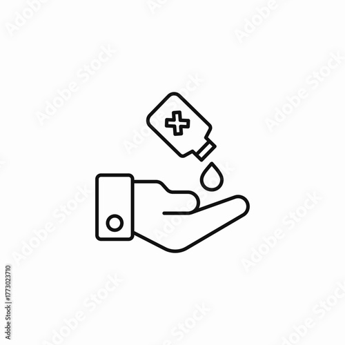 hand sanitizer bottle icon sign vector