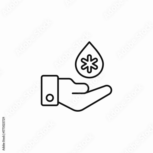 hand with medical drop icon sign vector