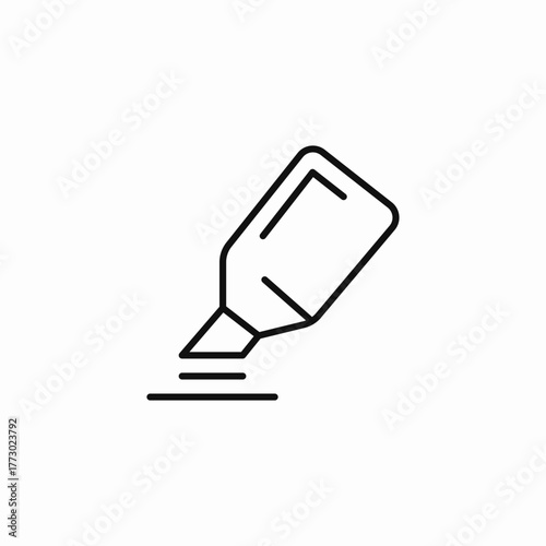 highlighting marker tool icon sign vector