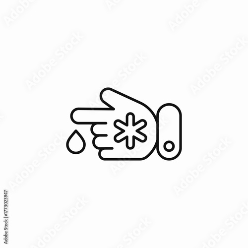 injured bloody finger icon sign vector