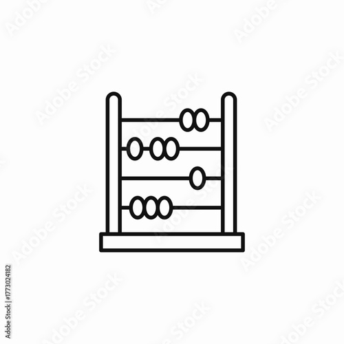 math calculation abacus icon sign vector