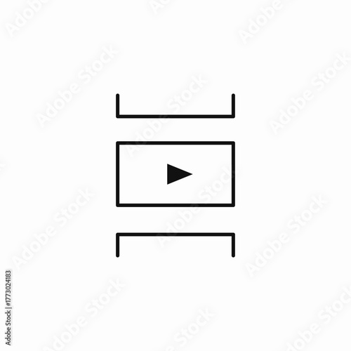 media player video icon sign vector