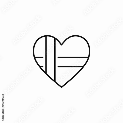 modern geometric heart icon sign vector