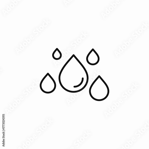 multiple water drops icon sign vector