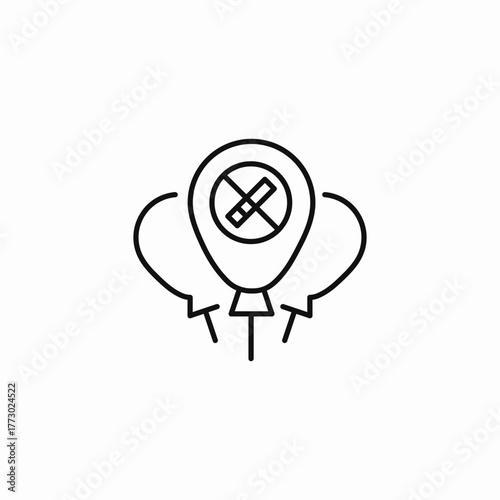 no smoking balloon symbol icon sign vector