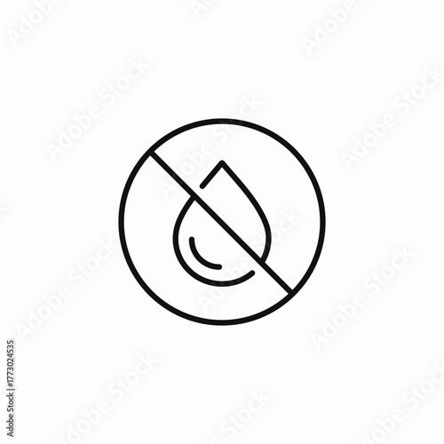 no water drop icon sign vector