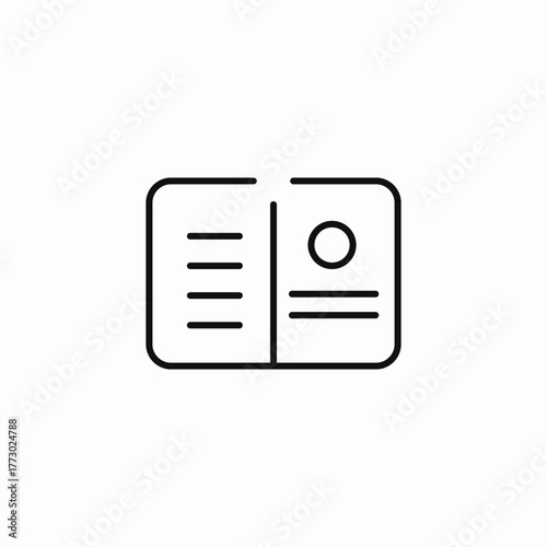 passport id document icon sign vector