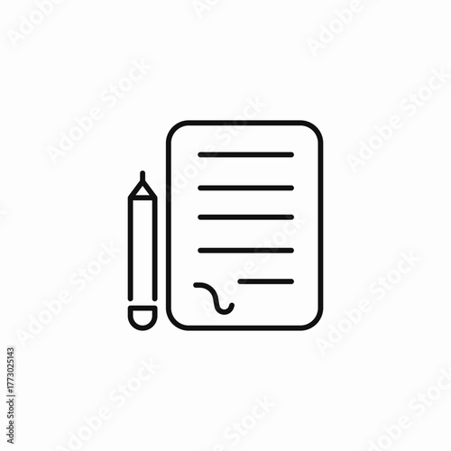 signed legal document icon sign vector
