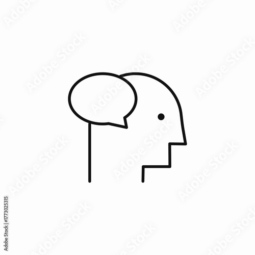 speaking dialogue thought bubble icon sign vector