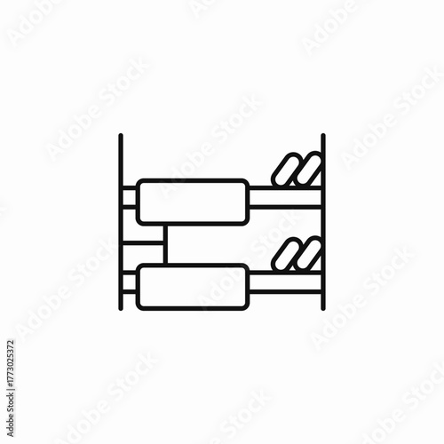stacked bunk beds icon sign vector