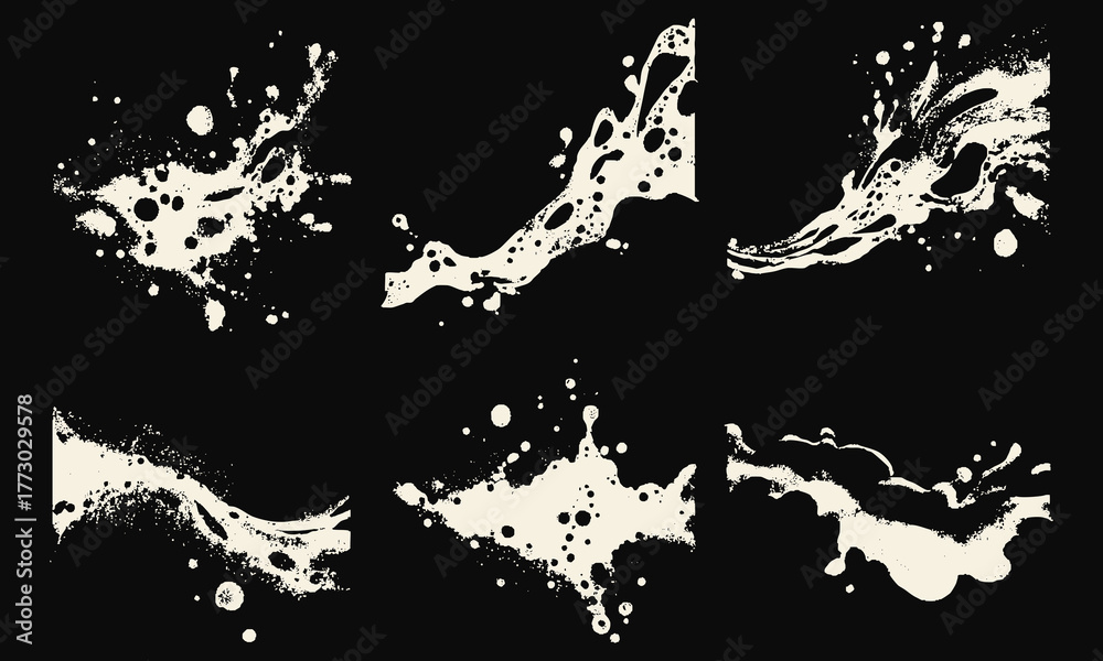 Obraz premium Soapy foam splash texture with dynamic water movement. Grunge soap elements and detergent bubbles. Abstract wet overlay for cleaning, beauty, or spa design elements.