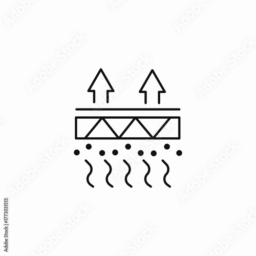 air ventilation system icon sign vector