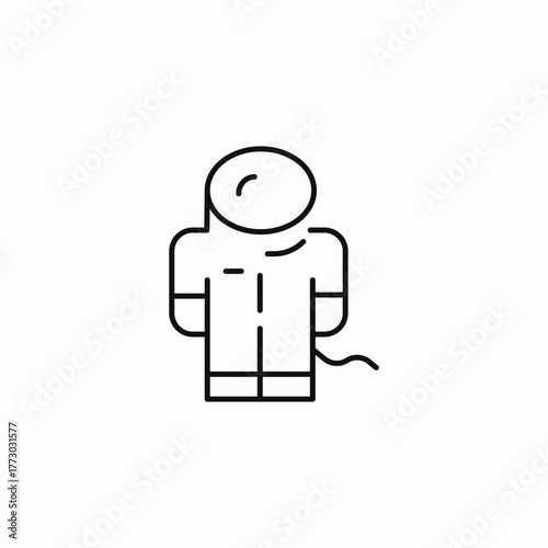astronaut space suit icon sign vector