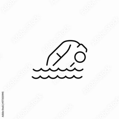 car submerged water icon sign vector