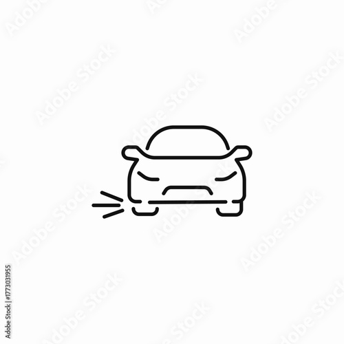 car skidding losing control icon sign vector