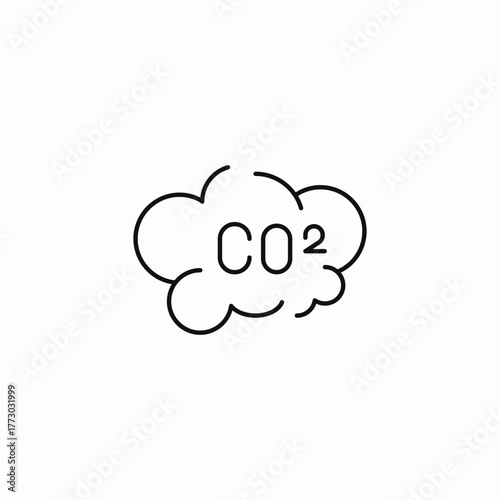 carbon dioxide gas icon sign vector