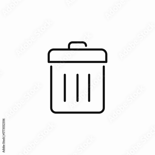 delete trash bin icon sign vector