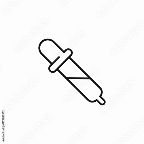 eyedropper tool selected icon sign vector
