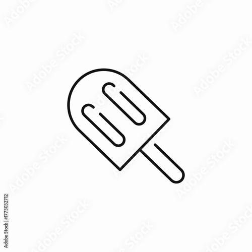 frozen dessert popsicle icon sign vector