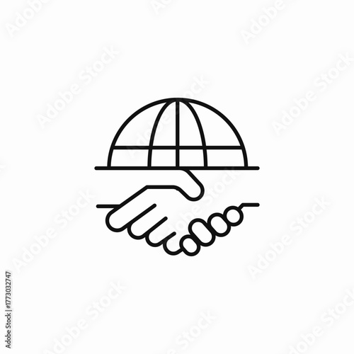 global business agreement icon sign vector