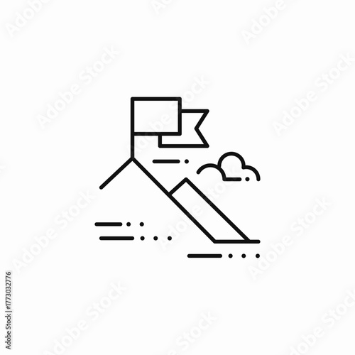 goal achievement success icon sign vector