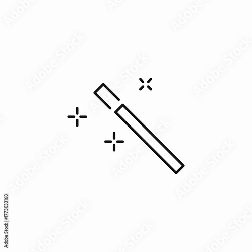 magic wand sparkles icon sign vector