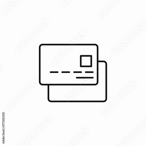multiple credit cards icon sign vector