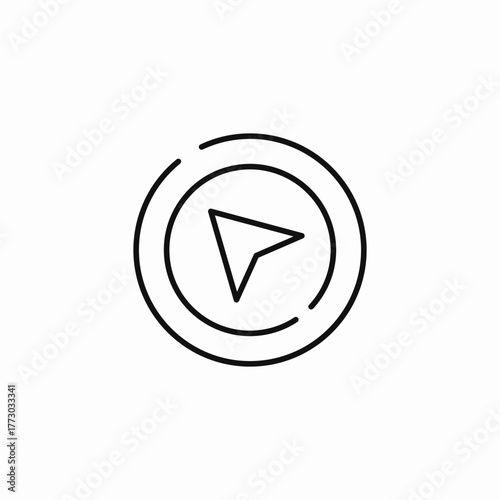navigation arrow target icon sign vector