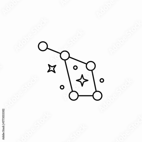 night sky constellation icon sign vector