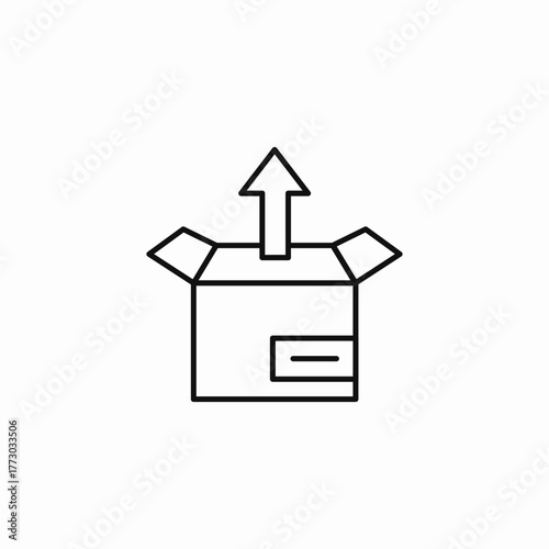 package contents unboxed icon sign vector