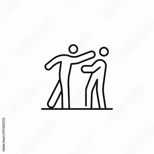 physical altercation conflict icon sign vector