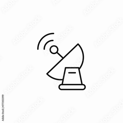 satellite dish antenna signal icon sign vector