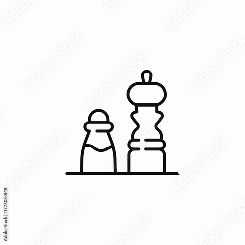 salt and pepper shakers icon sign vector