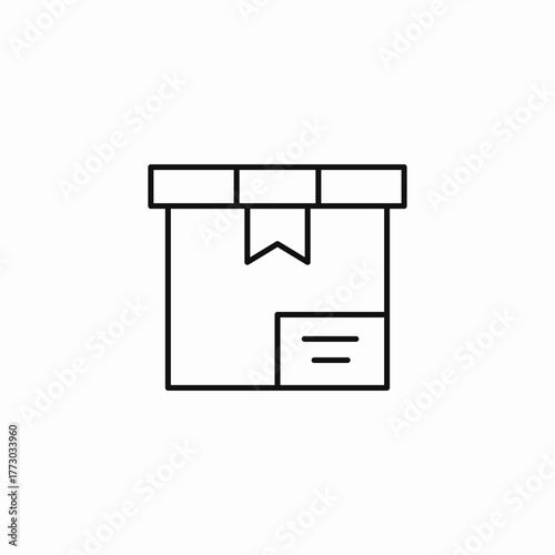 sealed delivery shipping box icon sign vector
