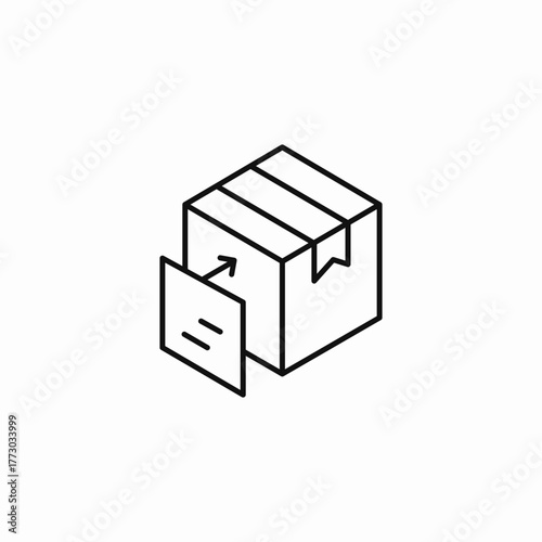 shipping label tracking icon sign vector