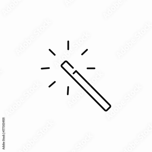 sparkling magic wand icon sign vector