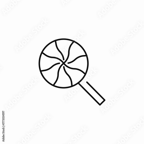 swirling pattern lollipop icon sign vector