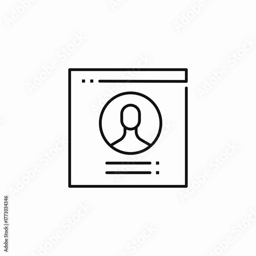 user profile account icon sign vector