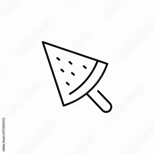 watermelon slice popsicle icon sign vector