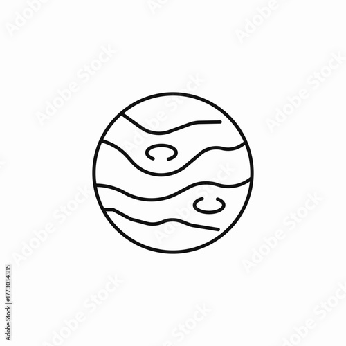 wavy striped sphere icon sign vector